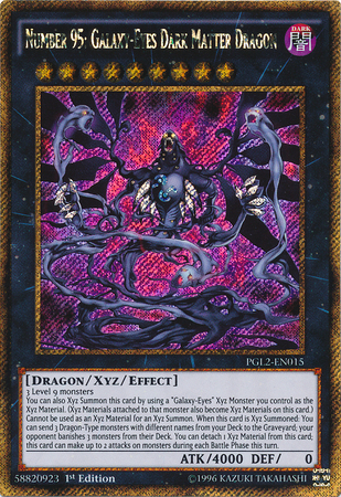Número 95: Dragón de materia oscura de ojos galácticos [PGL2-EN015] Gold Secret Rare 