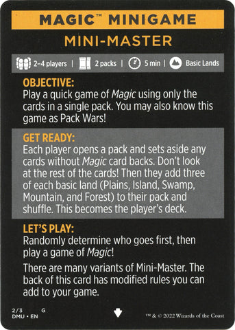 Mini-Master (Minijuego Mágico) [Minijuego Dominaria United] 