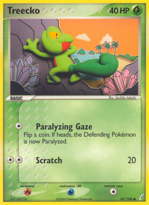 Treecko (67/100) [EX: Guardianes de Cristal] 