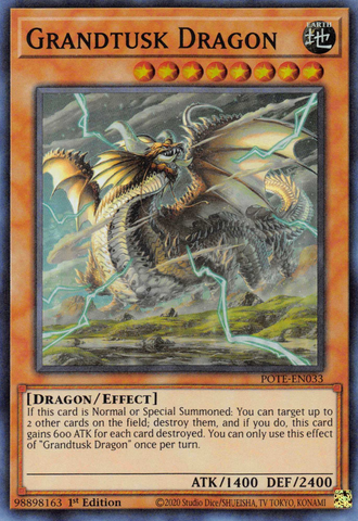 Dragón Colmillo Grande [POTE-EN033] Súper Raro 