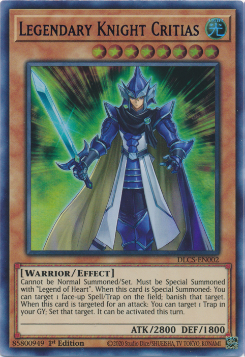 Critias de caballero legendario (azul) [DLCS-EN002] Ultra raro 
