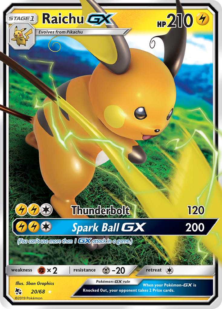 Raichu GX (20/68) [Sol y Luna: Destinos ocultos] 