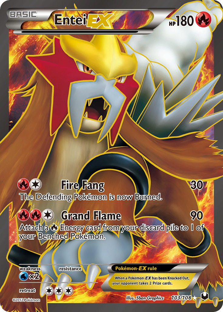 Entei EX (103/108) [Blanco y negro: Exploradores oscuros] 