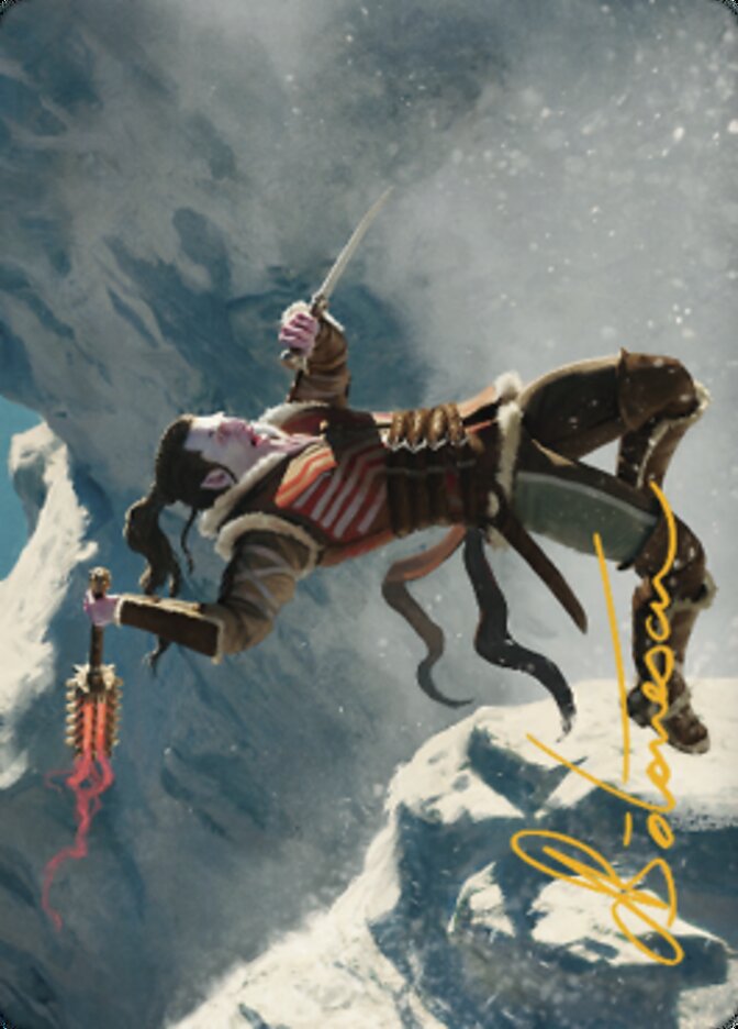 Tarjeta de arte Balduvian Berserker (firma estampada en oro) [Serie de arte Dominaria United] 