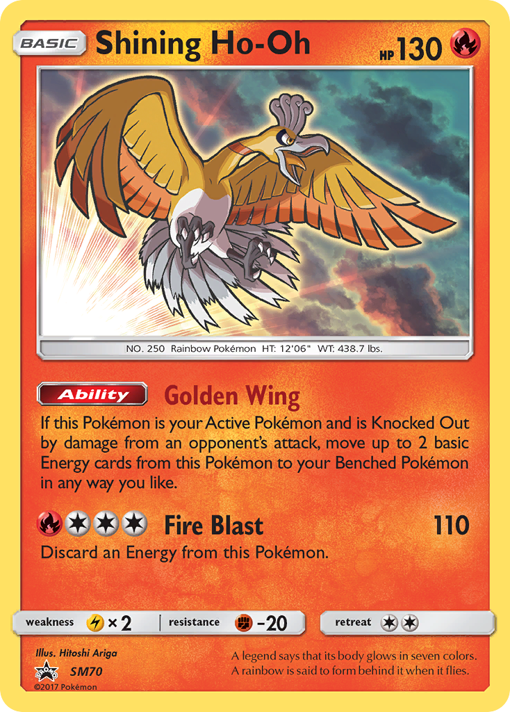 Shining Ho-Oh (SM70) [Sol y Luna: Promociones de Black Star] 