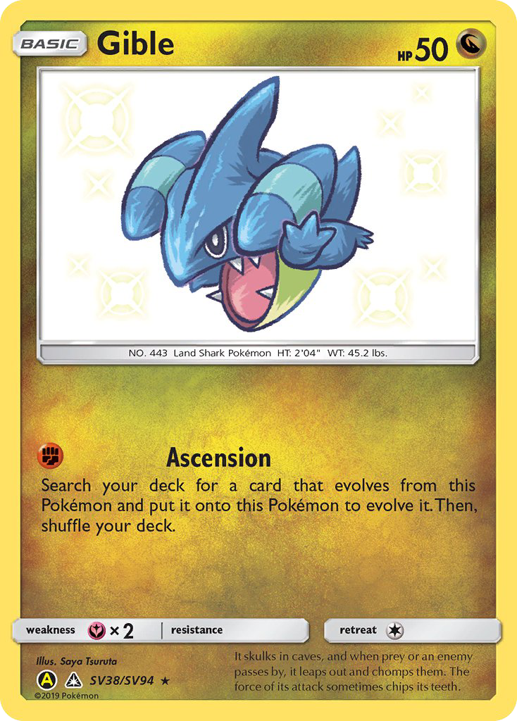 Gible (SV38/SV94) [Sol y Luna: Destinos Ocultos - Bóveda Brillante] 
