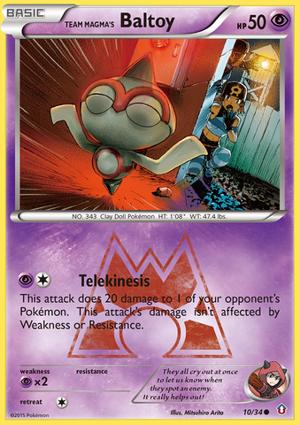 Baltoy del equipo Magma (34/10) [XY: Doble crisis] 