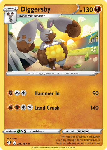 Diggersby (096/189) [Espada y escudo: Oscuridad en llamas] 