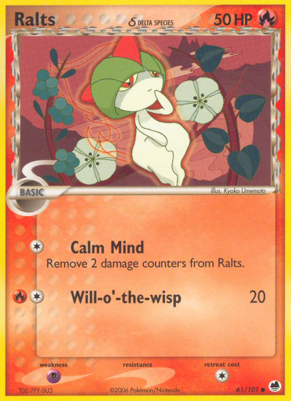 Ralts (61/101) (Especie Delta) [EX: Dragon Frontiers] 