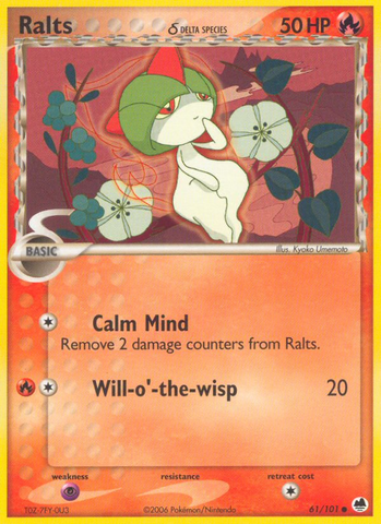 Ralts (61/101) (Especie Delta) [EX: Dragon Frontiers] 