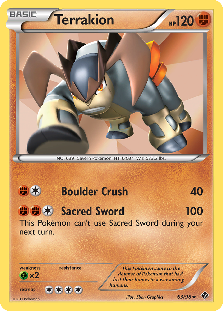 Terrakion (63/98) [Blanco y negro: poderes emergentes] 