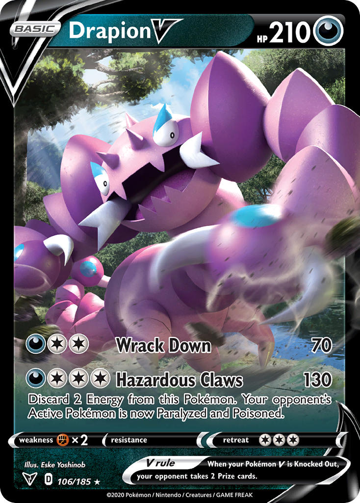 Drapion V (106/185) [Espada y escudo: voltaje vivo] 