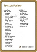 Tarjeta de lista de mazo de Preston Poulter de 1996 [Mazos del Campeonato Mundial] 