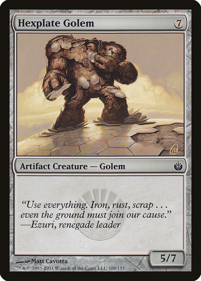 Golem de placa hexagonal [Mirrodin asediado] 