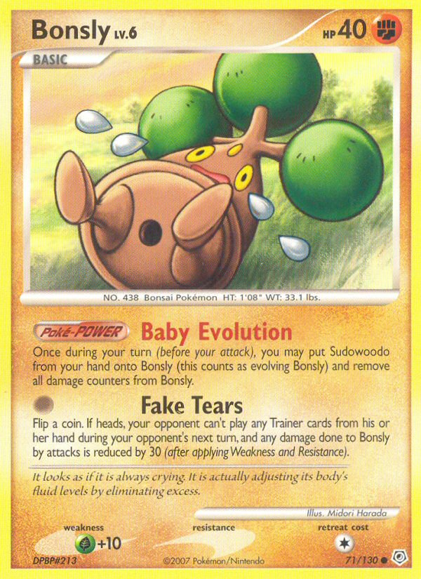 Bonsly (71/130) [Diamante y perla: conjunto básico] 