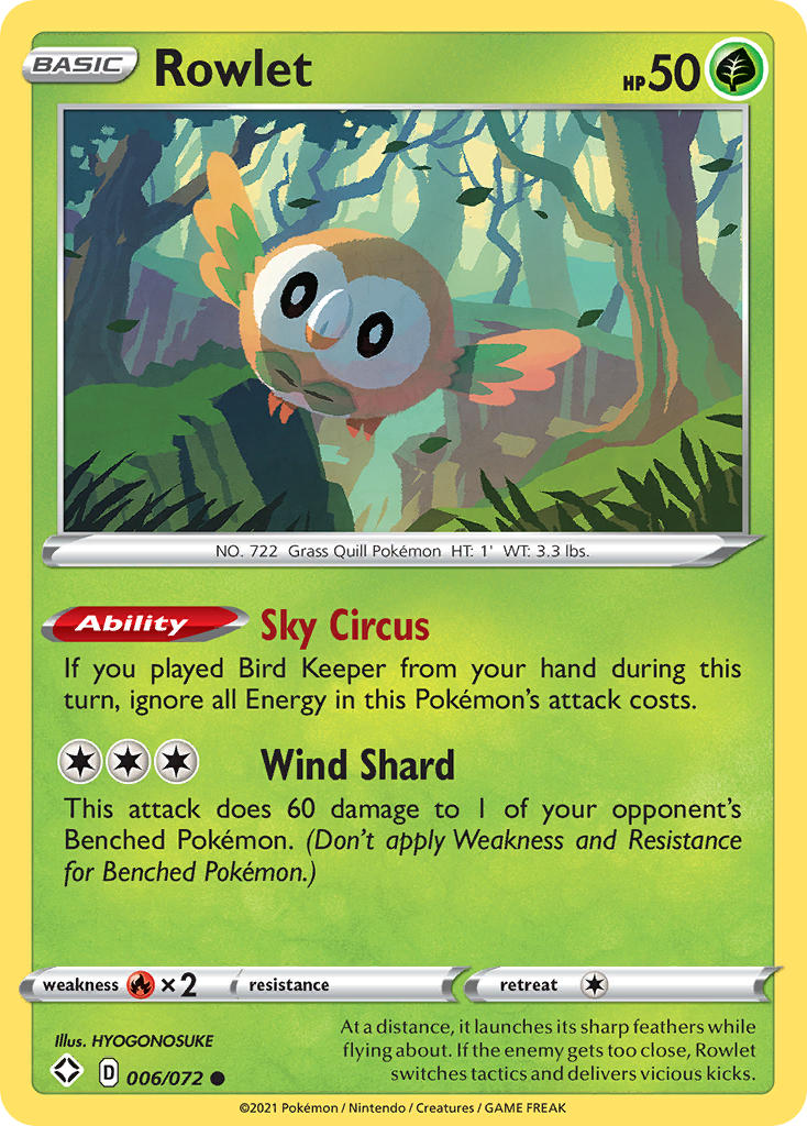Rowlet (006/072) [Espada y escudo: Destinos brillantes] 