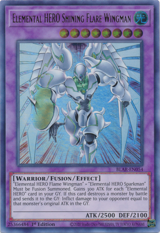 Héroe elemental Shining Flare Wingman [BLAR-EN054] Ultra raro 
