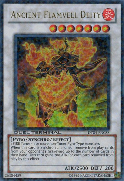 Deidad antigua de Flamvell [DT04-EN088] Ultra rara 