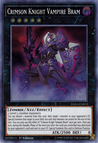 Crimson Knight Vampiro Bram [DASA-EN013] Súper Raro 
