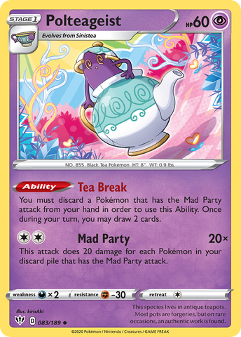 Polteageist (083/189) [Espada y escudo: Oscuridad en llamas] 