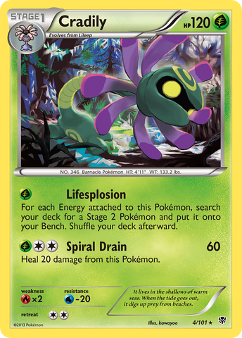 Cradily (4/101) [Blanco y negro: Explosión de plasma] 