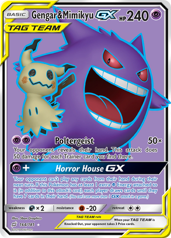 Gengar y Mimikyu GX (164/181) [Sol y Luna: forman equipo] 