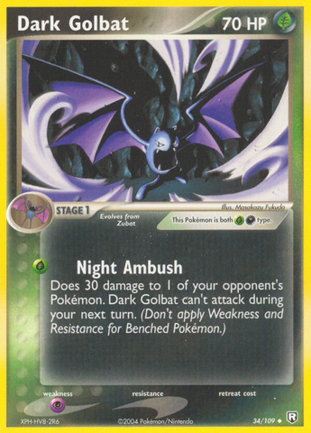 Dark Golbat (34/109) [EX: El regreso del Team Rocket] 