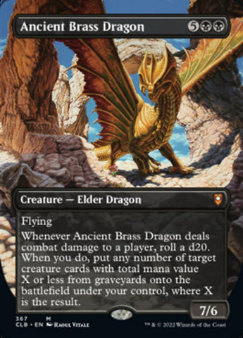 Dragón de bronce antiguo (arte alternativo sin fronteras) [Commander Legends: Battle for Baldur's Gate] 