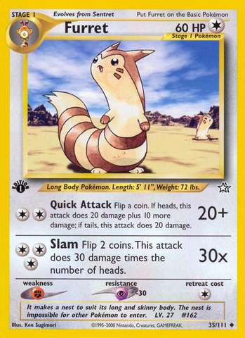 Furret (35/111) [Neo Génesis 1ª Edición] 