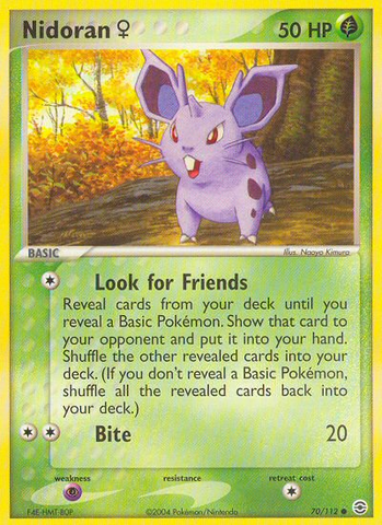 Nidoran (70/112) (Mujer) [EX: Rojo Fuego y Verde Hoja] 