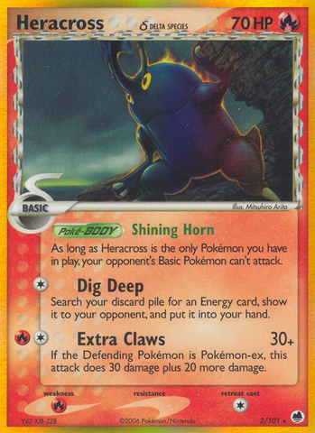 Heracross (3/101) (Especie Delta) [EX: Dragon Frontiers] 