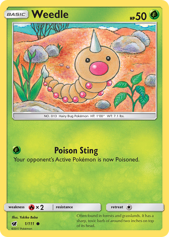 Weedle (1/111) [Sol y Luna: Invasión Carmesí] 