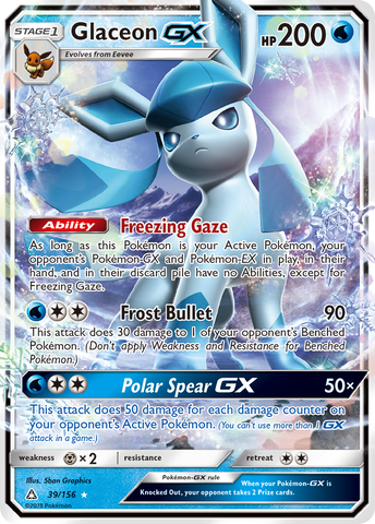 Glaceon GX (39/156) [Sol y Luna: Ultra Prisma] 