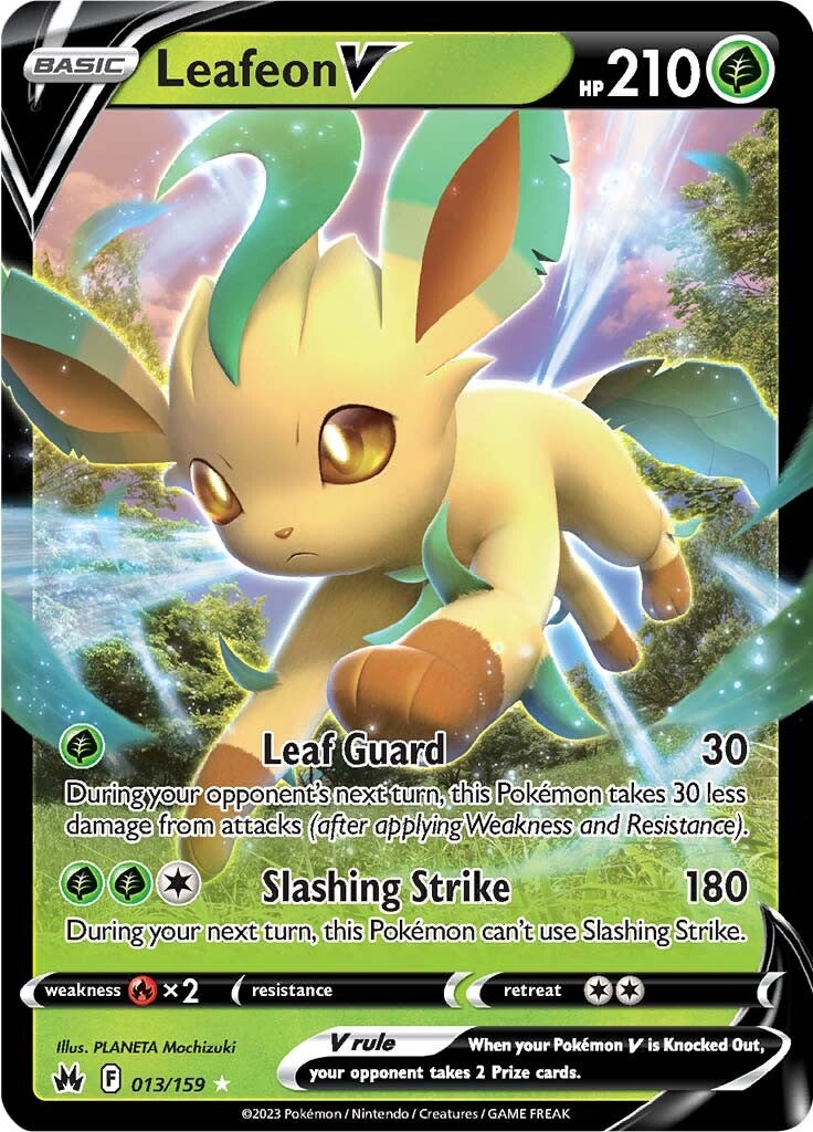 Leafeon V (013/159) [Espada y escudo: Crown Zenith] 
