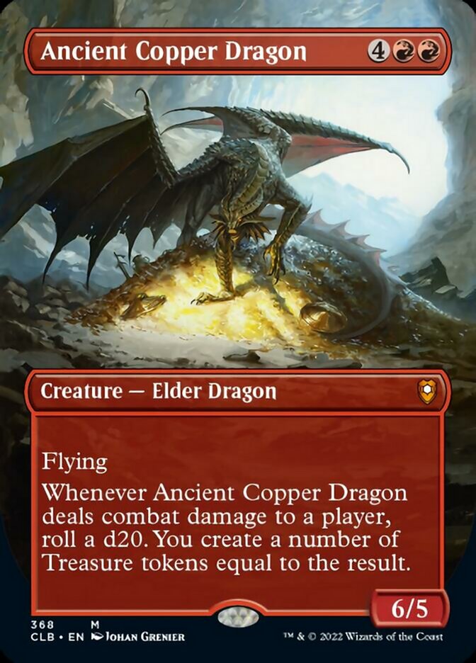Dragón de cobre antiguo (arte alternativo sin fronteras) [Commander Legends: Battle for Baldur's Gate] 