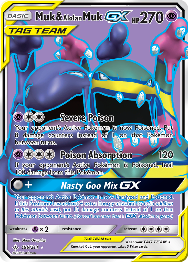 Muk y Alolan Muk GX (196/214) [Sol y Luna: Vínculos inquebrantables] 