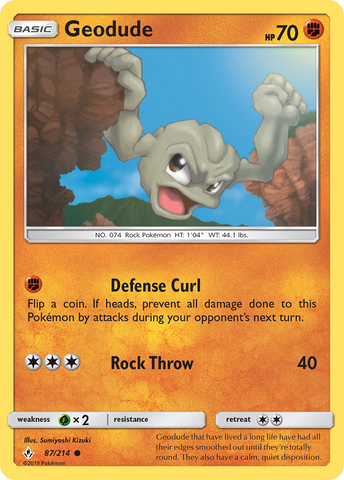 Geodude (87/214) [Sol y Luna: Vínculos inquebrantables] 