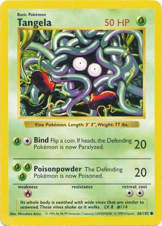 Tangela (66/102) [Conjunto básico Shadowless Unlimited] 