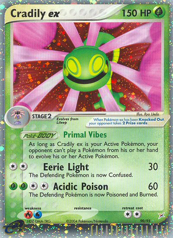 Cradily ex (90/95) [EX: Equipo Magma vs Equipo Aqua] 