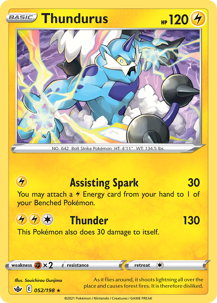 Thundurus (052/198) (Exclusivo de la baraja temática) [Espada y escudo: Reino escalofriante] 