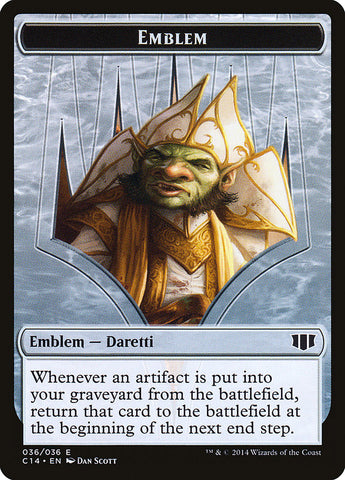 Daretti, emblema de Scrap Savant // Tuktuk, la ficha de doble cara devuelta [Fichas Commander 2014] 
