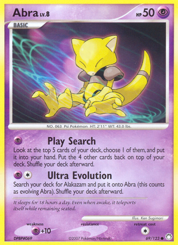 Abra (69/123) [Diamante y perla: tesoros misteriosos] 