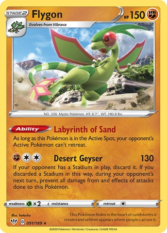 Flygon (091/189) [Espada y escudo: Oscuridad en llamas] 