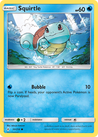 Squirtle (33/214) [Sol y Luna: Vínculos inquebrantables] 