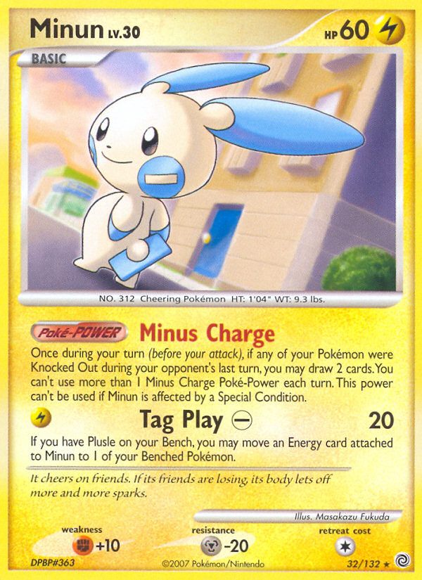 Minun (32/132) [Diamante y Perla: Maravillas secretas] 