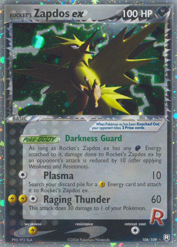 Zapdos ex de Rocket (106/109) [EX: El regreso del Team Rocket] 