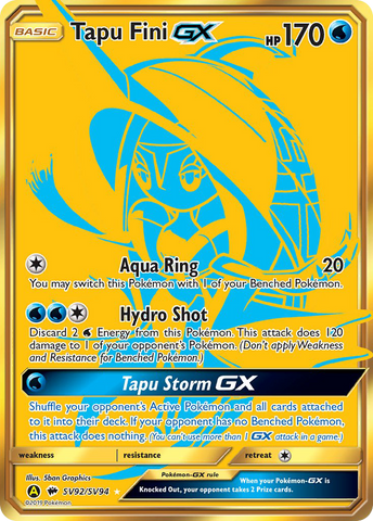 Tapu Fini GX (SV92/SV94) [Sol y Luna: Destinos Ocultos - Bóveda Brillante] 