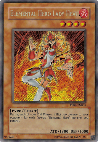 Héroe elemental Lady Heat [PP02-EN008] Secreto Raro 