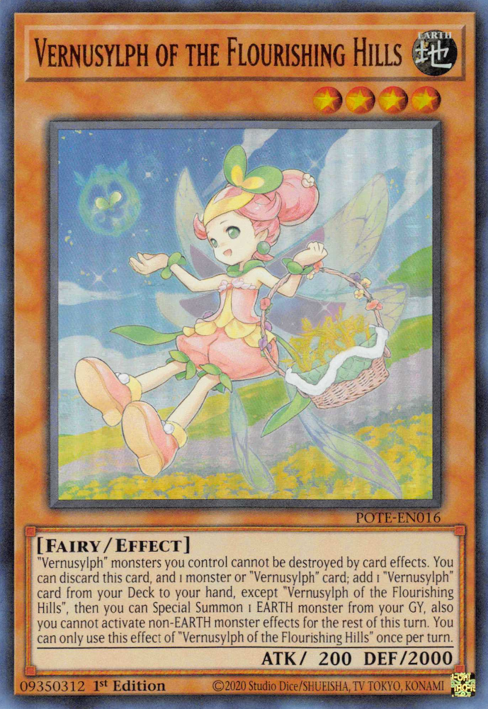 Vernusylph de las Colinas Florecientes [POTE-EN016] Ultra Raro 