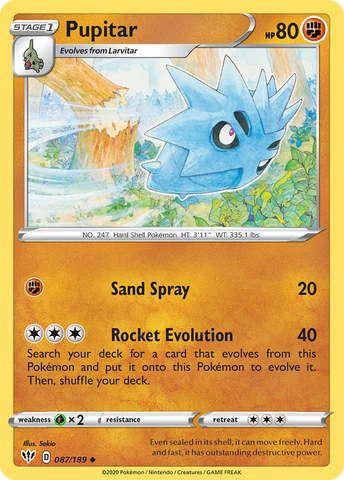 Pupitar (087/189) [Espada y escudo: Oscuridad en llamas] 